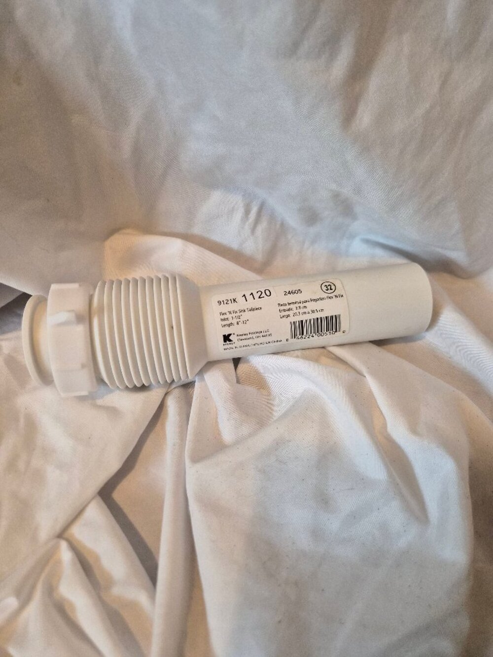 Keeney Flex 'N Fix 1-1/2" Expandable Sink Tailpiece - 8" to 12" Adjustable Drain